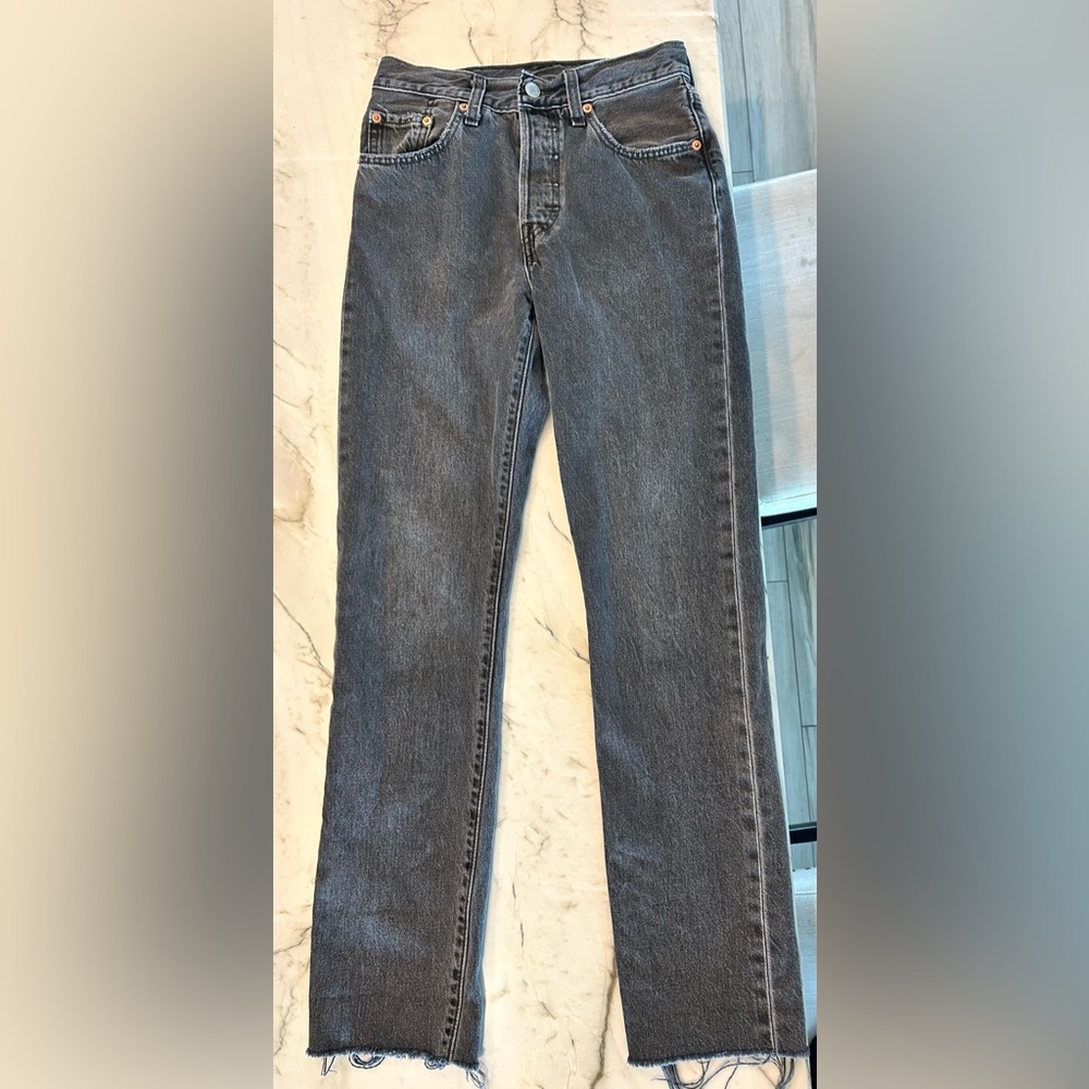 Levi washed black jeans